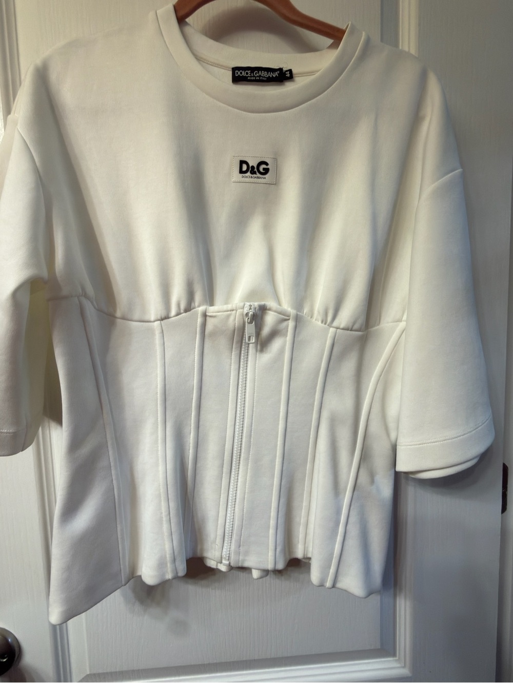 Dolce & Gabbana White Crewneck Logo Tee